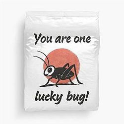 You Are One Lucky Bug - Mulan-Inspired Lucky Cricket Design Duvet Cover