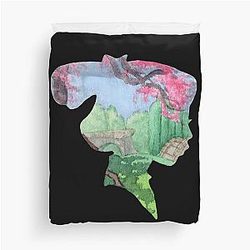 Watercolor Silhouette Mulan Garden Classic Duvet Cover