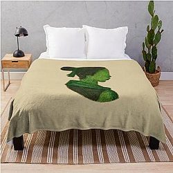 Watercolor Silhouette Mulan Blanket