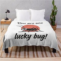 You Are One Lucky Bug Mulan-Inspired Lucky Cricket Design Throw Blanket