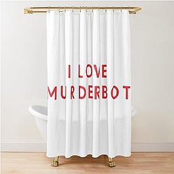 I Love Murderbot Shower Curtain