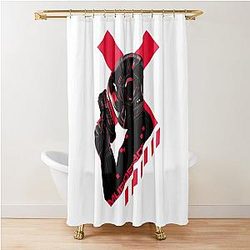 Murderbot Red Shower Curtain