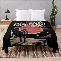 The Rise and Fall of Sanctuary Moon Murphy Diaries Inspired Retro Sci-Fi Graphic Throw Blanket
