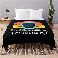 Murderbot Diaries SecUnit Does Not Like Hugging, It's in the Contract. Throw Blanket