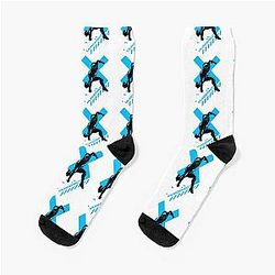 Murderbot Blue Socks