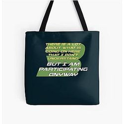 Murderbot Diaries Participating Anyway All Over Tote Bag