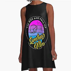 Murderbot Diaries The Rise and Fall of Sanctuary Moon A-Line Dress
