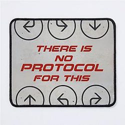 Murderbot. No. Protocol. A Grey Mouse Pad