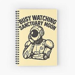 Busy Watching Sanctuary Moon Murderbot Spiral Notebook