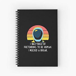 Murderbot Diaries SecUnit Is Tired of Being Human Spiral Notebook