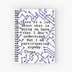 Three Helping Murderbot Diaries Spiral Notebook