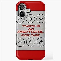 Murderbot No Protocol Grey iPhone Tough Case