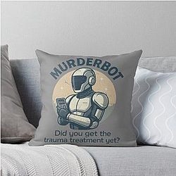 The Murderbot Diaries Martha Wells book Throw Pillow