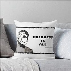 BOLDNESS IS MURDERBOT Throw Pillow