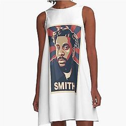 Myles Smith Music Album Cover Art Typography A-Line Dress