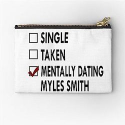 Dating Myles Smith Black White Zipper Pouch
