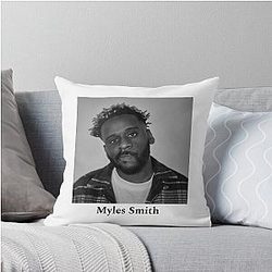 Myles Smith Music Album Cover Art Typography Throw Pillow