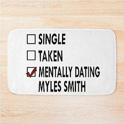 Dating Myles Smith Black and White Bath Mat