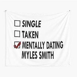 Dating Myles Smith Black White Tapestry