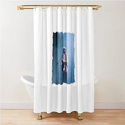 Myles Smith music album cover art typography shower curtain