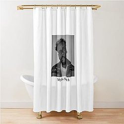 Myles Music Album Cover Art Typography Shower Curtain