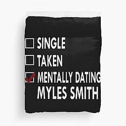 Mentally dating Myles Smith Duvet Cover