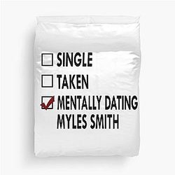 Dating Myles Smith Black Duvet Cover