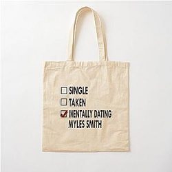 Dating Myles Smith Vintage Black White Cotton Tote Bag