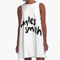 Myles Smith British singer black A-line dress