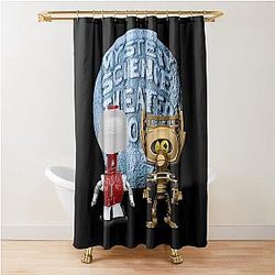 Mystery Science Theater Nude Pin-Up Shower Curtain