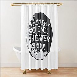 MST3k Silhouette within Globe Shower Curtain