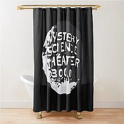 Mystery Science Theater 3000 Silhouette Within Globe Shower Curtain