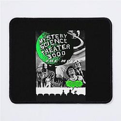 MST3K, The Movie, Black and White, Poster, Graphic Mouse Pad