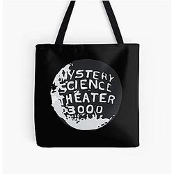 Mystery Science Theater 3000 Silhouette Within a Globe Sticker All Over Print Tote Bag