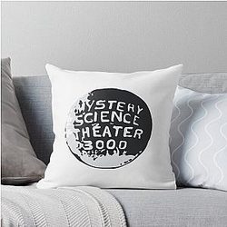 MST3K Silhouette on Globe Throw Pillow