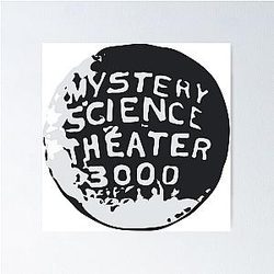 MST3K Silhouette in Globe Poster