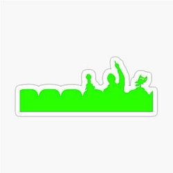 MST3K Silhouette Green Sticker
