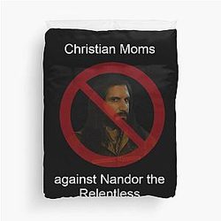 Christian Moms against Nandor the Relentless Duvet Cover