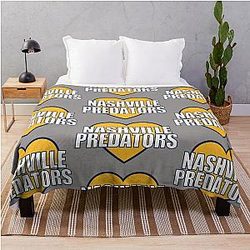 Nashville Predators Heart Blanket