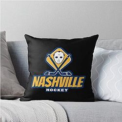 Art Nashville Predators Throw Pillow