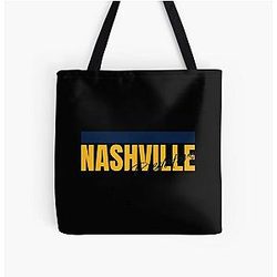 Art Nashville Predators Over Print Tote Bag