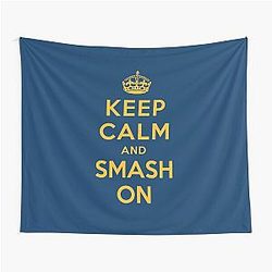 Nashville Predators - Keep Calm Gold on Blue Tapestry