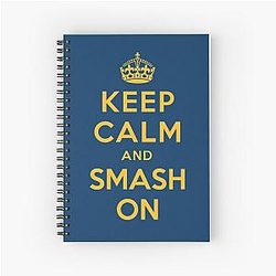 Nashville Predators Keep Calm gold on blue Spiral Notebook