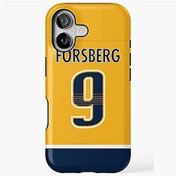 Nashville Predators Filip Forsberg Home Jersey Back Phone Case for iPhone Tough Case