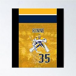 Pekka Rinne Nashville Predators Goalie Jersey Sticker Poster