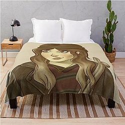 Natalie Scatorce Yellowjackets Season 3 Fan Art Sophie Thatcher Throw Blanket