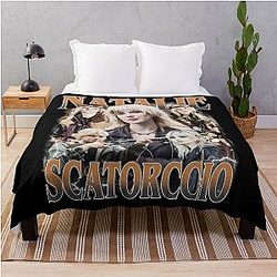 Vintage Natalie Scatorce Yellowjackets Throw Blanket