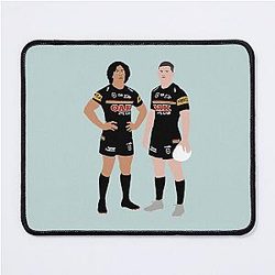 Jarome Luai and Nathan Cleary Penrith Panthers NRL Mouse Pad