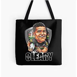 Nathan Cleary cartoon Penrith Panthers Unique artwork by Brocker All Over Print Tote Bag