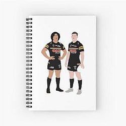 Jarome Luai Nathan Cleary Penrith Panthers NRL Spiral Notebook